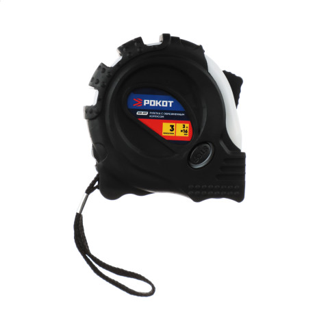 РОКОТ Рулетка с обрезиненным корпусом 3мх16мм, 3 фиксатора