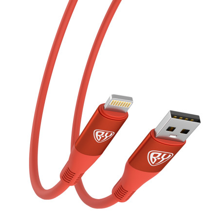 BY Кабель для зарядки Flexi iP, 1 м, 2.4А, быстрая зарядка, оранжевый
