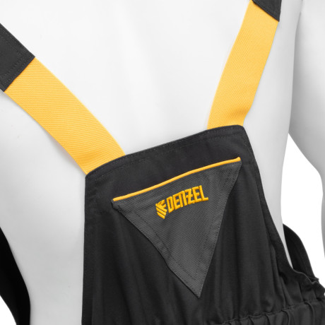 Полукомбинезон профессиональный рабочий, 65% полиэстер 35% хлопок, XXXL Denzel