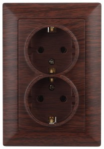 ЭРА Intro Solo роз. СУ 2 мест. земля 16А, венге 4-205-10 53679