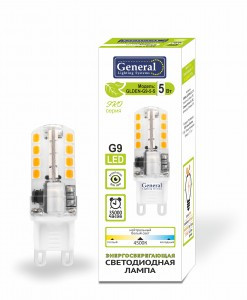 General G9 220V 5W(330Lm) 4500K 4K 17x50 силикон инд.уп. GLDEN-G9-5-S-220-4500 661546