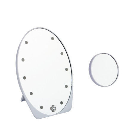 ВСЁГАЗИН Зеркало с LED-подсветкой, 3xAAA, пластик, стекло, 21x15см, ВГ22-66