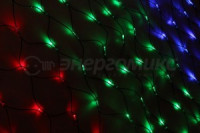 Гирлянда-сетка ул. 288LED разноц 2x1,5м (динам. код634183) чер.кауч, шнур в комп. 217-119 Neon Night