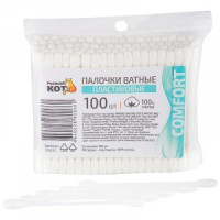 Ватные палочки 100шт, кратно 24упак, 105513 Рыжий кот