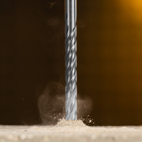 Бур по бетону, цельная крестовая пластина, 8x165 мм, SDS PLUS Denzel