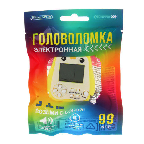 ИГРОЛЕНД Головоломка электронная, звук, 10х14,7см, ABS, 6 дизайнов