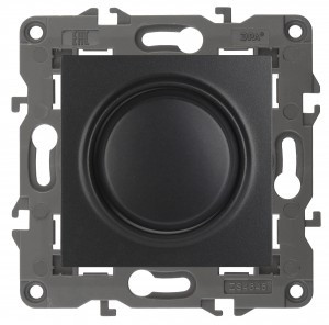 ЭРА 14 Elegance мех. диммера СУ поворотно-нажимной, 400ВА 230В, антрацит 14-4101-05 автоклеммы 4476