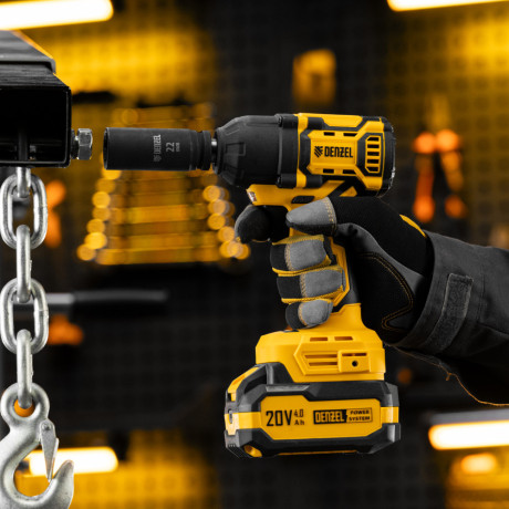 Гайковерт ударный аккумуляторный бесщет. CIWH-BL-20-500, Li-Ion, 20 В// Denzel