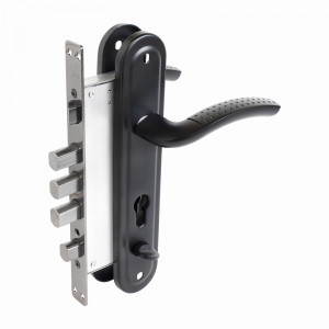 Замок врезной с/руч БУЛАТ  ЗВ 4-4B.60.80.01.03-R АЛЬФА черный без ц/м (ЗВ4-0526R) (10)