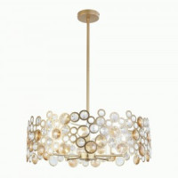 ST LUCE св-к подвесной  5x60W E14 795x620x795 Золото/Золото, Прозр. IP20 SL1172.203.05