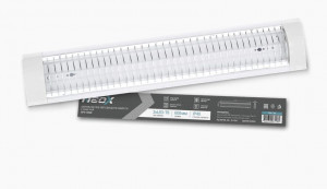 ASD/NEOX св-к линейный под св/д лампу SPO-405R 2xLED-Т8-600 с решеткой G13 635x120x46 IP40 1184