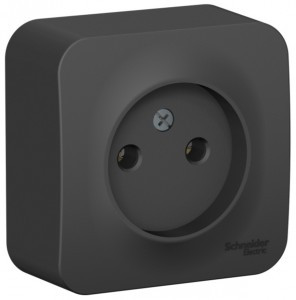 Systeme Electric BLANCA роз. ОУ 1 мест. 16А антрацит (пл.осн.) BLNRA000106 (18!)