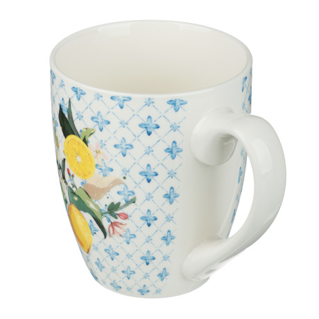 Кружка тм MILLIMI Лимоны, 400мл, фарфор, 3 дизайна