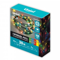 Гирлянда-нить св/д &quot;Роса&quot; 30м 300LED разноцвет, провод зелен ULD-S3000-300/DGA MULTI IP20 DEW Uniel