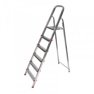 Стремянка 6 ступеней сталь h=125см раб.нагрузка до 150кг усиленный профиль шир.ступ. REXANT 12-5056