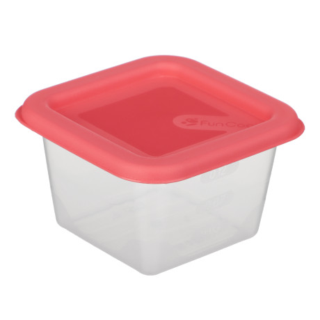 Набор контейнеров пищевых квадратных, 3шт, 0,15л, пластик, 3 цвета