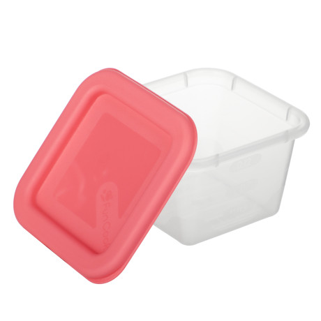 Набор контейнеров пищевых квадратных, 3шт, 0,15л, пластик, 3 цвета
