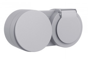 OVIVO XONE Роз. ОУ 1 мест. (земля, крышка) + Выкл. ОУ 1 кл. серый 406-240000-923