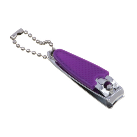 ЮНИLOOK Книпсер для ногтей с силиконовой ручкой и пилкой, длина лезвий 10мм, металл, 5,2см, 2-3 цвет