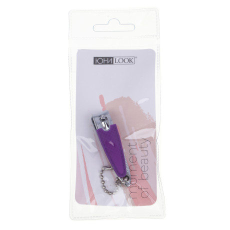 ЮНИLOOK Книпсер для ногтей с силиконовой ручкой и пилкой, длина лезвий 10мм, металл, 5,2см, 2-3 цвет