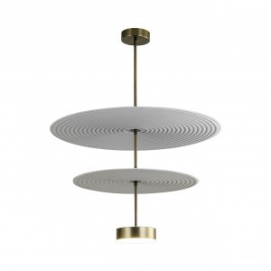 ODEON LIGHT 7035/20CA L-VISION ODL25 241 Люстра/фетр/акрил/бронза/бел/сер IP20 20W 3000K 220V FELT