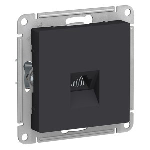 Systeme Electric AtlasDesign мех. роз. комп. СУ 1 мест. карбон (пл.осн., RJ45) ATN001083 (5!)