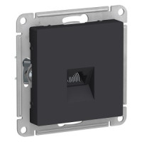 Systeme Electric AtlasDesign мех. роз. комп. СУ 1 мест. карбон (пл.осн., RJ45) ATN001083 (5!)