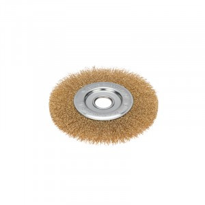 KRANZ Щетка дисковая для УШМ, витая латунированная проволока, 150мм, отв. 22,23мм KR-91-1232