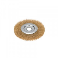 KRANZ Щетка дисковая для УШМ, витая латунированная проволока, 150мм, отв. 22,23мм KR-91-1232