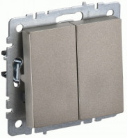 IEK BRITE мех. выкл. СУ 2 кл. 10А ВС10-2-0-БрШ шампань BR-V20-0-10-K37