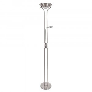 ARTELAMP Торшер св/д 18,5W(2200lm) 3000K 1800x0x0 d250 МАТ СЕРЕБРО/бел IP20 DUETTO A4329PN-2SS