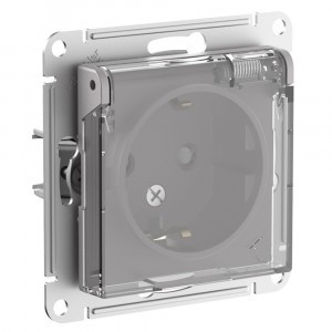 Systeme Electric AtlasAquaDesign мех. роз. СУ 1 мест. алюминий(земля, штор., крышка, IP44) ATN440346