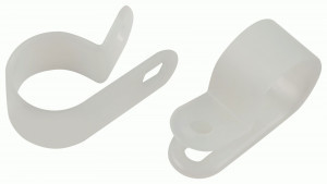 ЭРА Скоба нейлоновая крепежная под винт 5мм белая (уп.10шт, цена за уп) NO-225-289 66634