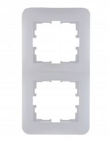 Lezard KARINA LIFE рамка 2 мест. (верт.) б/вст жемчужно-бел. перламутр (ABS) 708-3000-152