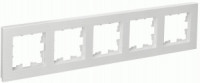 IEK BRITE Рамка СУ 5 мест. РУ-5-Бр пластик белый рифленый BR-M52-51-K01