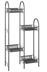 Подставка д/цветов Лира 24 (графит) 37*17*75,4см, 4 полки ПВЛ(до 5кг каждая) ПДЦЛ24Гр под заказ ЗМИ