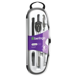 Готовальня Berlingo "Expert", 5 предмета, циркуль 135мм, пластиковый футляр Арт.271123