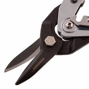 Ножницы по металлу&quot;Piranha&quot;усиленные, 255 мм, прямой рез, сталь СrMo, двухкомпонентные рукоятки Gross