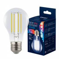 Uniel ЯРКАЯ ЛОН A60 E27 7W(1521lm 360°) 4000K 4K 60x105 прозрачная  LED-A60-7W/4000K/E27/CL GLY01TR