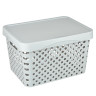 Корзина для хранения с крышкой 17л, 36,5х27,5х21,5см, пластик, 2 цвета