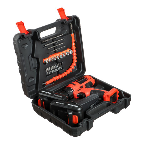 ЕРМАК Набор электроинструмента 29 предметов, шуруповерт 20В (2А*ч, 2шт, 35Н*м) (ONE)