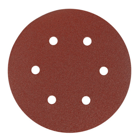 Круг абразивный на ворсовой подложке под "липучку", перфорированный, P 220, 150 мм, 5 шт Matrix