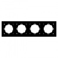 Nilson рамка 4 мест. TOURAN  черный глянец 24220094