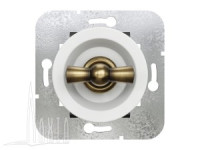 МЕЗОНИНЪ РЕТРО мех. выкл. СУ поворот. 4 полож, белый, ручка(металл)бронза, Лахта СенатЪ GE35401-0136