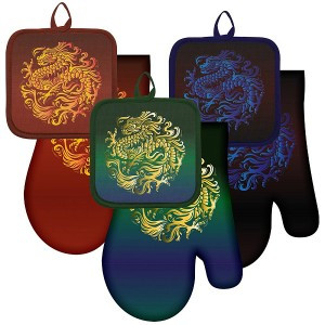 Прихватка с рукавицей "Лунный Дракон", н-р 2шт, 17*27см (кратность 3!!!) HN88-459 Мультидом