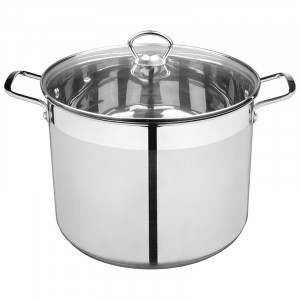 Кастрюля нерж сталь с крышкой CULINARIA, объем 12,9л, 28*21см, ручки нерж сталь 105803 Mallony