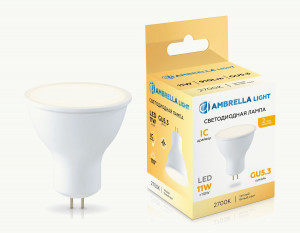 Ambrella лампа св/д MR16 GU5.3 11W(910lm) 2700K 2K 50х57 IC 161103