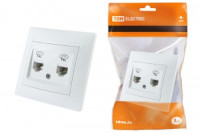 TDM Лама роз. телеф. СУ 1 мест. бел. 2хRJ-11 (10!) SQ1815-0018