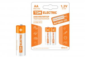 Э/п TDM Аккумулятор AA-2700mAh Ni-MH BP-2 BL2 (20!) SQ1702-0072