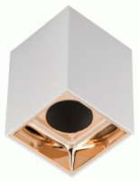 IEK св-к 4112 накл. поворотн. спот GU10 белый/золото пласт.